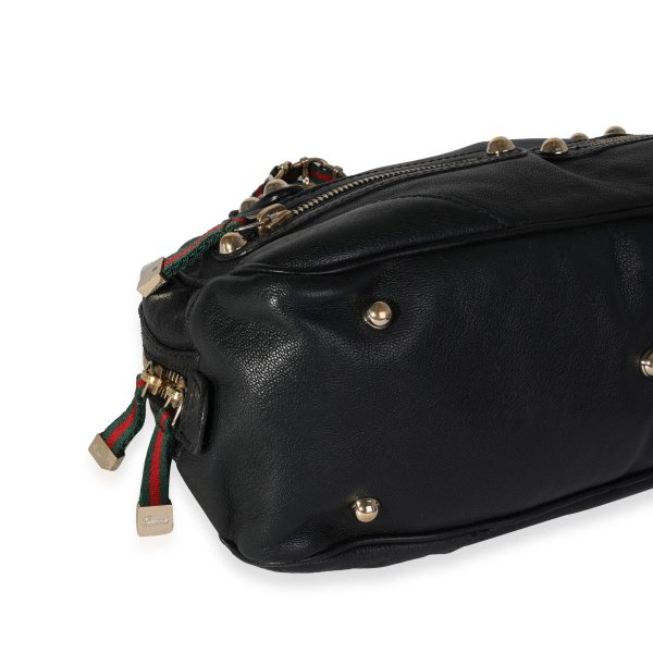 118230 box Gucci Black Chèvre Capri Boston Shoulder Bag