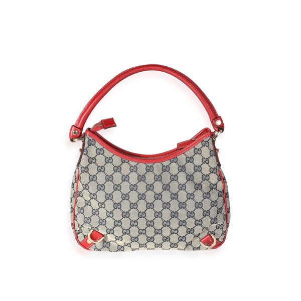 118234 pv f3e058fe 41ee 4020 8b01 9d8a87791108 Gucci Red Leather Blue GG Canvas Abbey Shoulder Bag