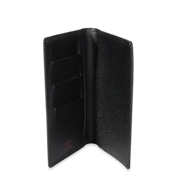 118242 stamp edb7e42a 26c5 400b bedf 967918f8cd10 Louis Vuitton Black Epi Leather Vertical Wallet