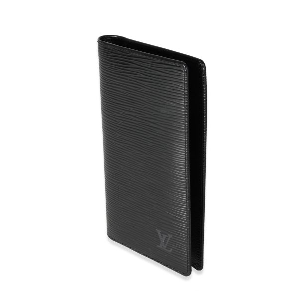 118242 sv e84cbc78 5298 4158 9e6b d8838928879a Louis Vuitton Black Epi Leather Vertical Wallet