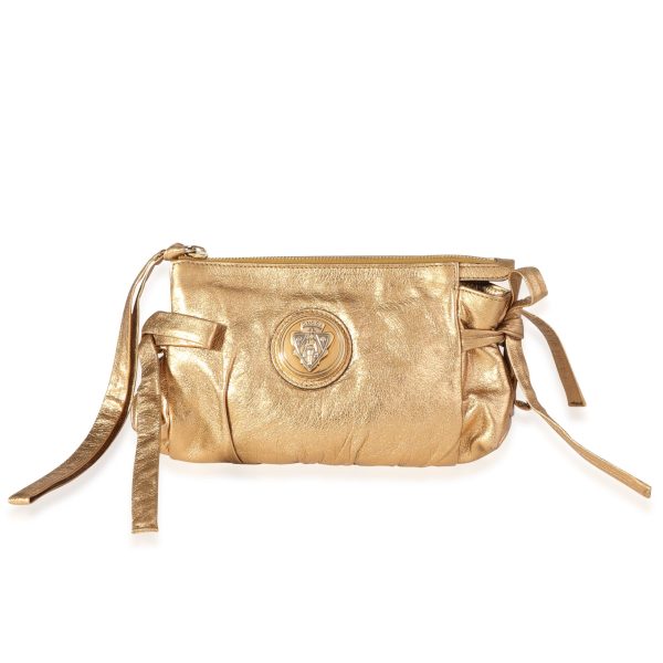 118249 fv 54c18326 5dd7 47bd bde3 0e853a52ea5c Gucci Metallic Gold Leather Hysteria Clutch