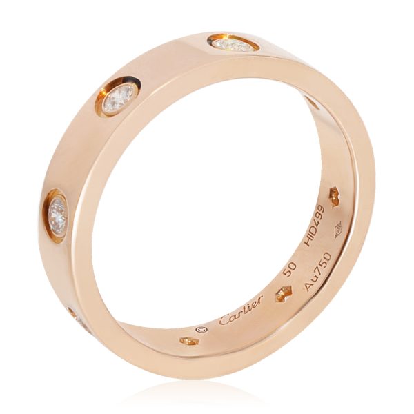 118254 av cd08ab6c 5c2f 47c0 a1d9 2dea6f41272d Cartier Love Diamond Wedding Band in 18k Rose Gold 016 CTW