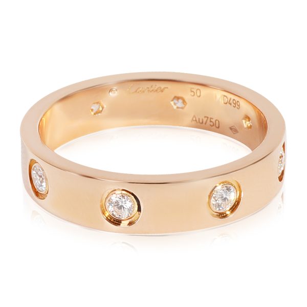 Rings Cartier Love Diamond Wedding Band in 18k Rose Gold 016 CTW