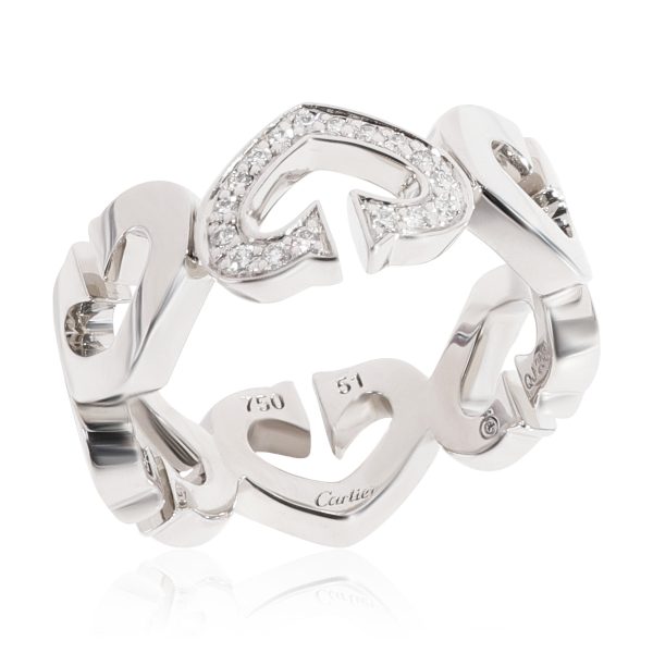 118261 av Cartier Hearts Symbols Diamond Ring in 18k White Gold 01 CTW