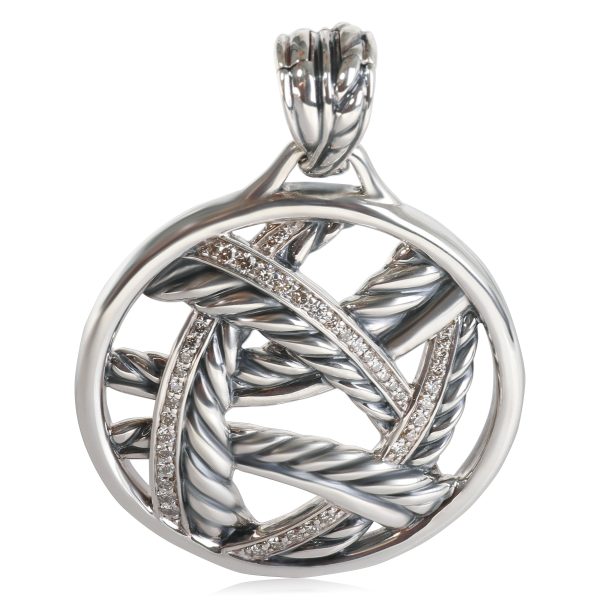 118276 fv c5510e7d a47b 4b8e 88f0 edaaf8c3e07f David Yurman Papyrus Diamond Pendant in Sterling Silver 061 CTW