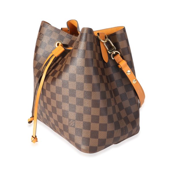 118290 sv 46d06fec dce5 40b7 b707 5f6c4188e58f Louis Vuitton Safran Yellow Leather Damier Ebene NéoNoé MM