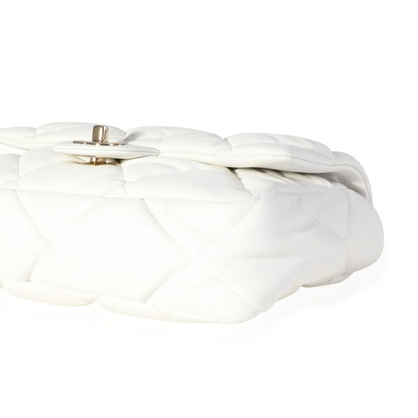 118317 box 8c2dbb8e 73e2 4228 ba2c b68d4dcf7cc6 Chanel White Quilted Lambskin Bubble Flap Bag