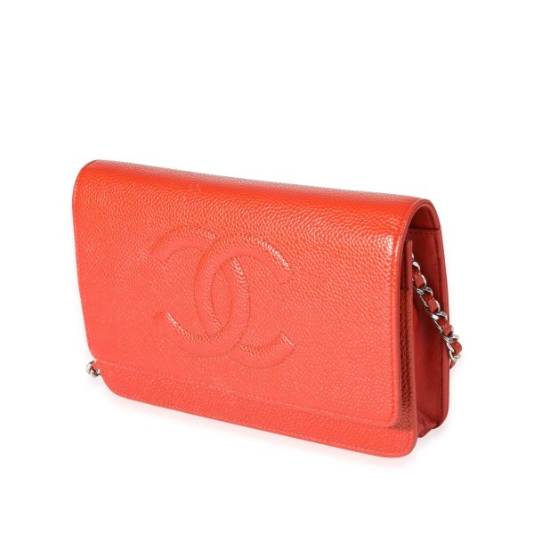 118339 sv 37f33fa7 b48d 4a02 8a40 574d02eba0e0 Chanel Red Caviar Timeless Wallet on Chain