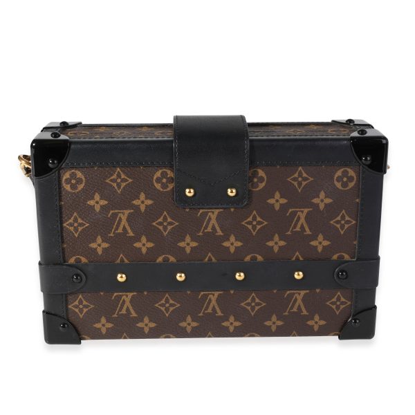 118345 pv Louis Vuitton Monogram Canvas Black Calfskin Petite Malle