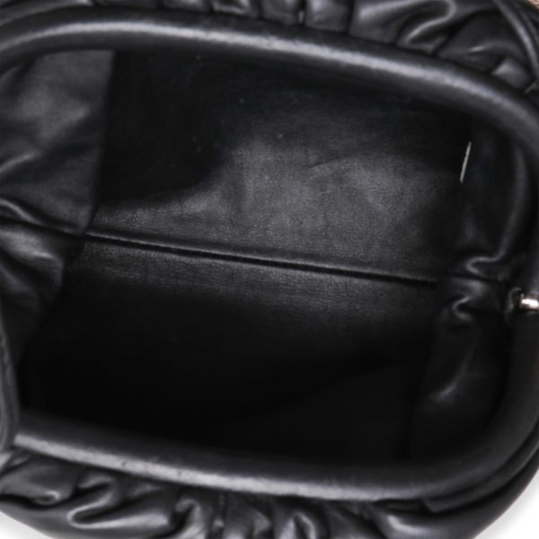 118346 box Bottega Veneta Black Calfskin Mini Pouch Bag