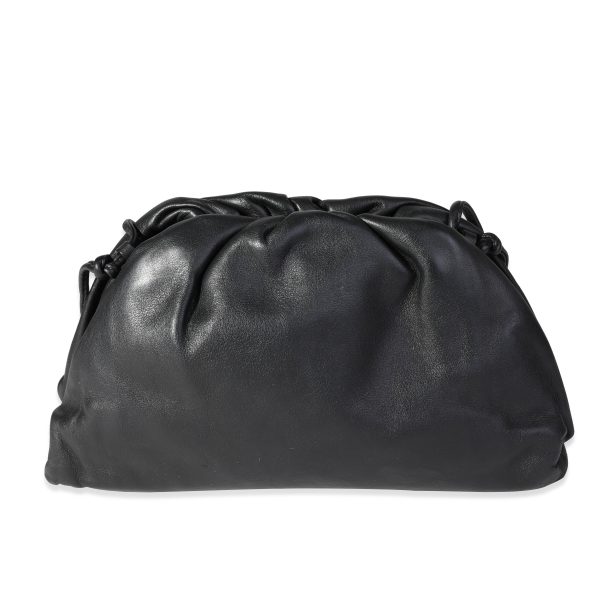 118346 pv Bottega Veneta Black Calfskin Mini Pouch Bag