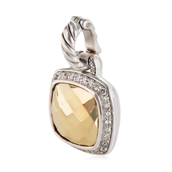 118363 sv 4b2b37be a476 4603 8f72 79a664300a01 David Yurman Albion Diamond Pendant in 18K Yellow GoldSterling Silver 019 CTW