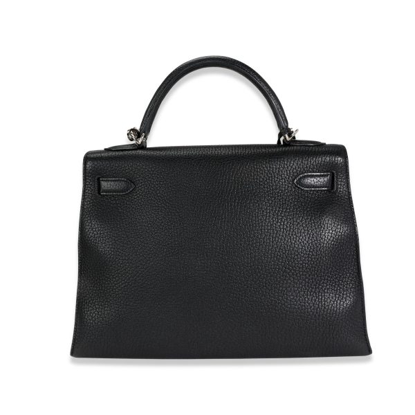 118382 pv Herm√®s Black Fjord Sellier Kelly 32 PHW