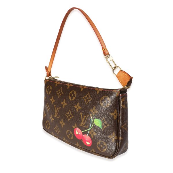 118453 sv Louis Vuitton x Takashi Murakami Monogram Canvas Cerises Pochette Accessoires