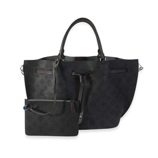 118458 fv Louis Vuitton Black Mahina Leather Girolata Bag