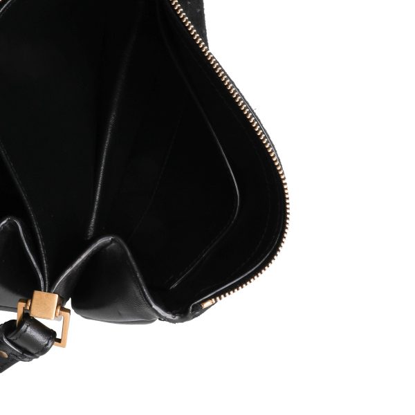 118459 av Saint Laurent Black Suede All Over Monogram Crossbody Bag