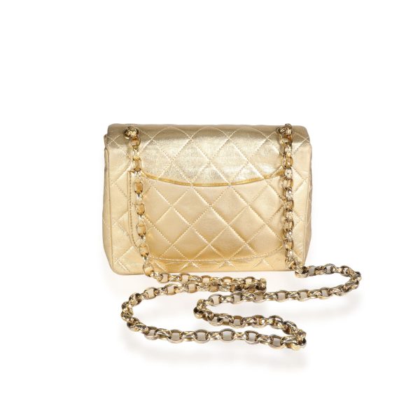 118463 pv 83ba8256 869b 4c7f 863d d4b8ab6e2042 Chanel Vintage Gold Quilted Lambskin Mini Square Flap Bag