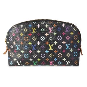 118470 fv Louis Vuitton Pochette Clé Monogram Eclipse Coin Case Black Black