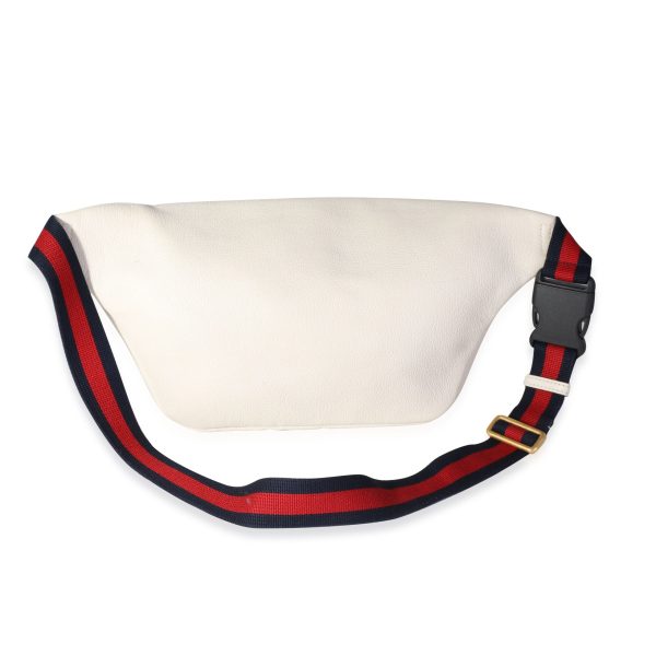 118483 pv Gucci Ivory Grained Calfskin Logo Waist Bag