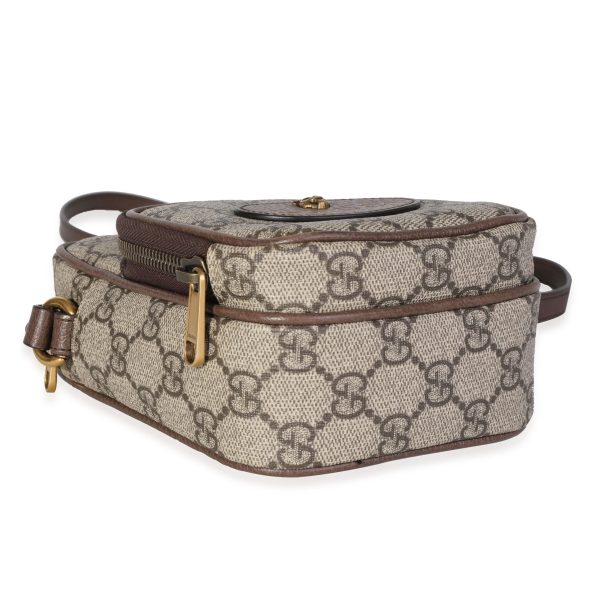 118484 box Gucci Brown Leather GG Supreme Canvas Neo Vintage Mini Crossbody Bag