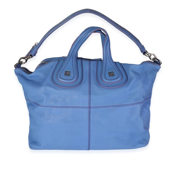 118493 fv Givenchy Periwinkle Sugar Goatskin Large Nightingale