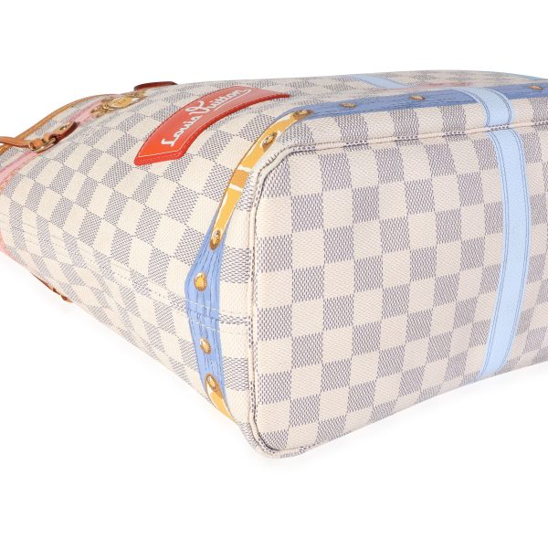 118505 box Louis Vuitton Damier Azur Summer Trunks Neverfull MM