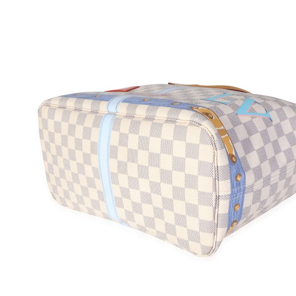 118505 clasp Louis Vuitton Damier Azur Summer Trunks Neverfull MM