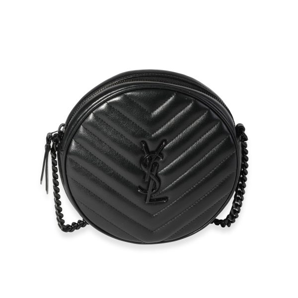 118524 fv Saint Laurent So Black Matelassé Leather Jade Crossbody Bag