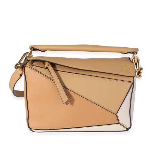 118525 fv Loewe Dune Warm Desert Calfskin Small Puzzle Bag