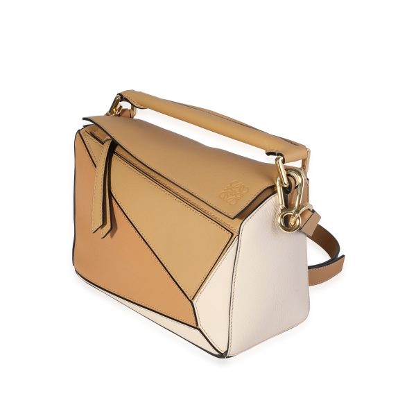 118525 sv Loewe Dune Warm Desert Calfskin Small Puzzle Bag