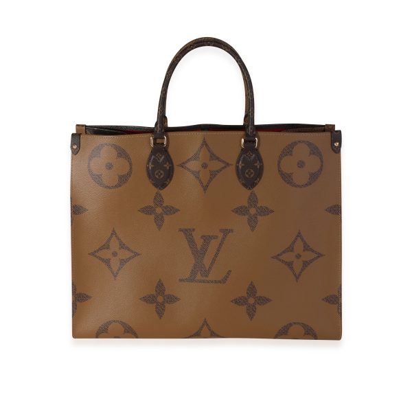 118541 pv c4c94319 aa78 4337 b535 87ccfb5565ad Louis Vuitton Brown Monogram Monogram Reverse Canvas Onthego GM