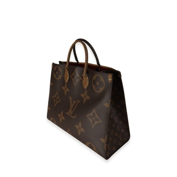 118541 sv f0587572 6a92 4079 ae42 0e58691e33ca Louis Vuitton Brown Monogram Monogram Reverse Canvas Onthego GM