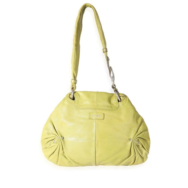 118543 bv Yves Saint Laurent Vintage Green Leather Shoulder Bag