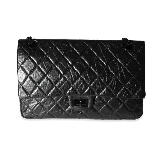 118564 fv afd7aba6 63ff 48a9 b2b9 bf72f40e9646 Chanel So Black Quilted Calfskin Reissue 255 226 Double Flap Bag