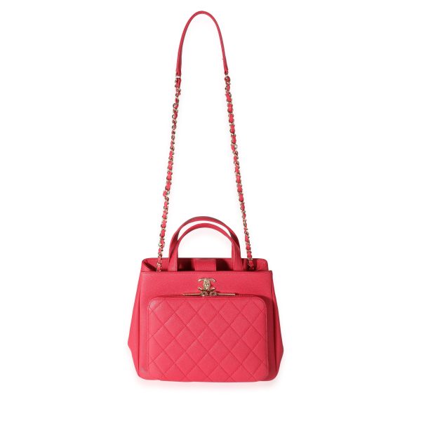 118577 bv Chanel Red Caviar Quilted Small Business Affinity Shopping Bag