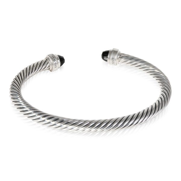 118582 bv 5febf273 e5c1 4362 bcfa 690ccda8592c David Yurman Cable Classics Onyx Diamond Bracelet in Sterling Silver 018 CTW