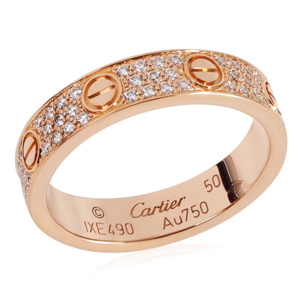 118586 av Cartier LOVE Diamond Wedding Band in 18k Rose Gold 031 CTW