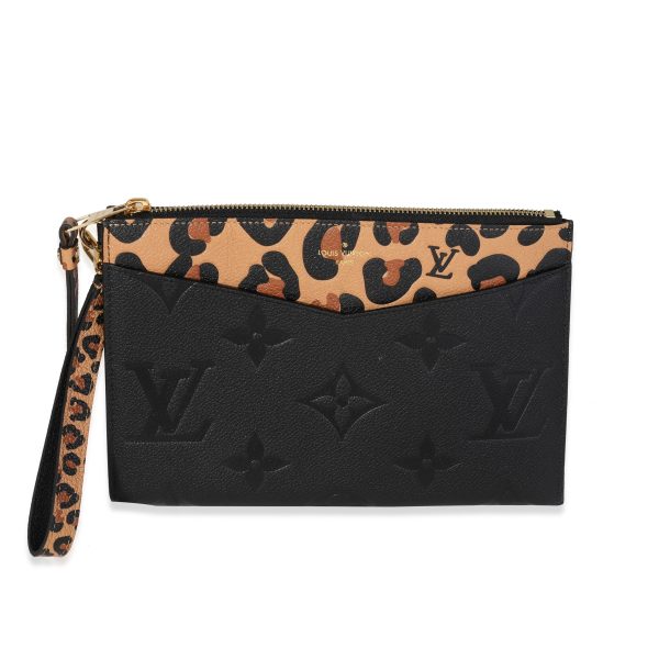 118602 fv Louis Vuitton Black Monogram Empreinte Wild at Heart Melanie Pochette