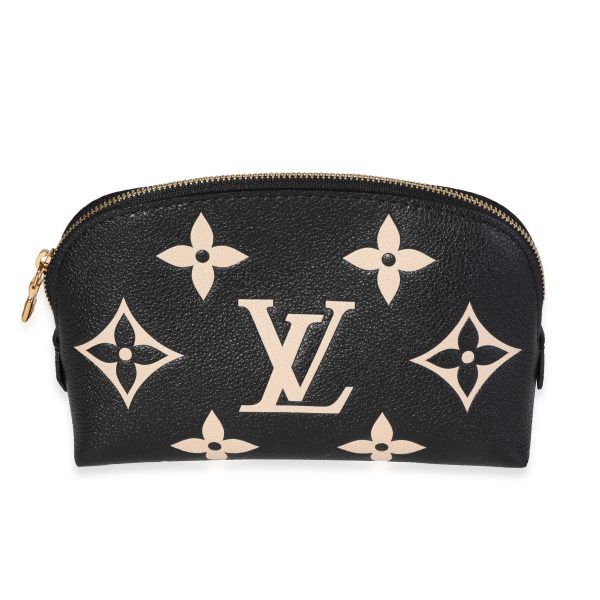 118604 fv Louis Vuitton Black Monogram Empreinte Leather Cosmetic Pouch