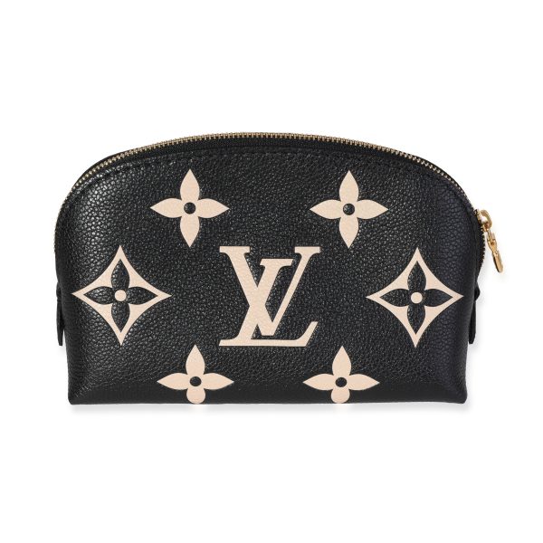 118604 pv Louis Vuitton Black Monogram Empreinte Leather Cosmetic Pouch