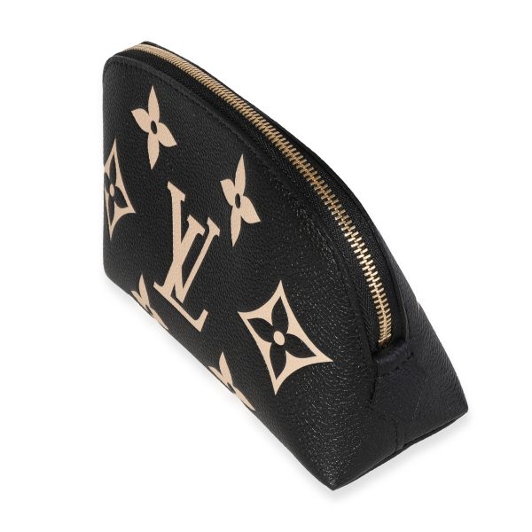 118604 sv Louis Vuitton Black Monogram Empreinte Leather Cosmetic Pouch