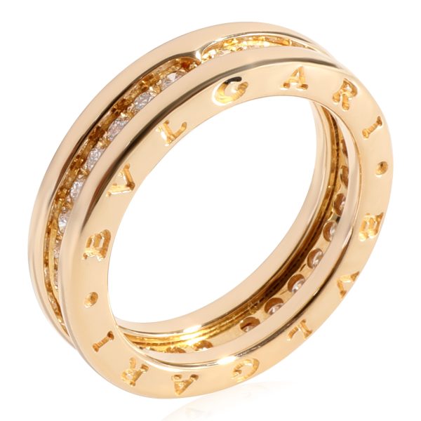 118616 av BVLGARI BZero1 Diamond Ring in 18k Yellow Gold 045 CTW