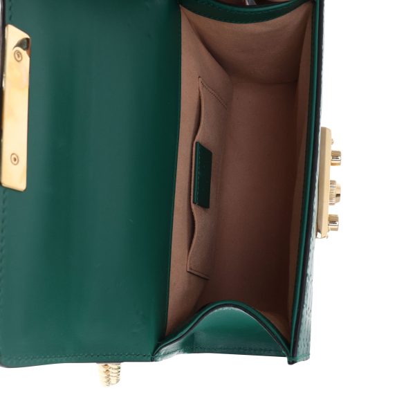 118621 av Gucci Green Guccissima Leather Small Padlock Shoulder Bag