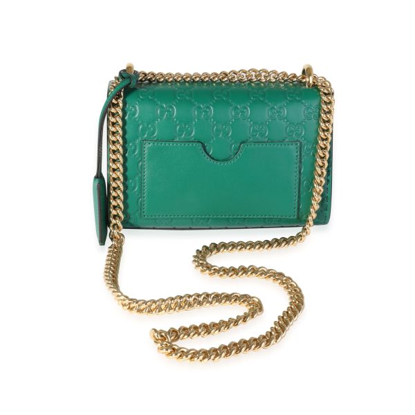 118621 pv Gucci Green Guccissima Leather Small Padlock Shoulder Bag