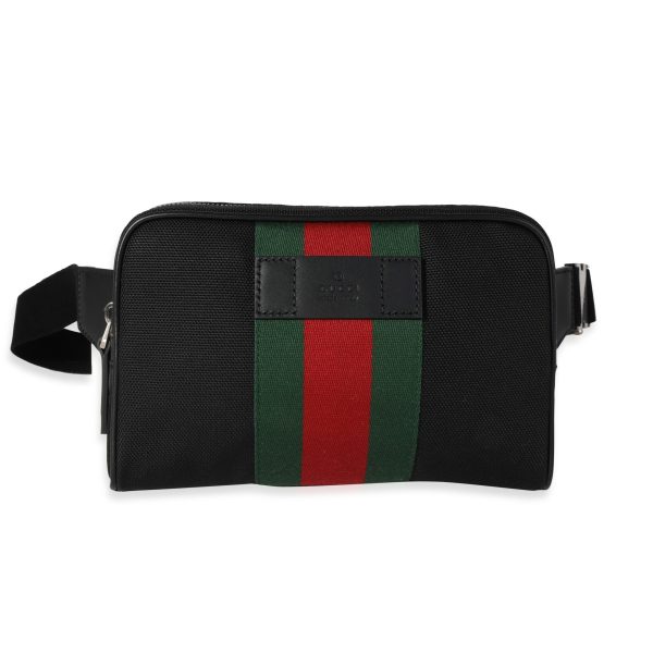 118714 fv a5489e84 e7ad 46c0 a5ca 2679fb227e7e Gucci Black Techno Web Belt Bag