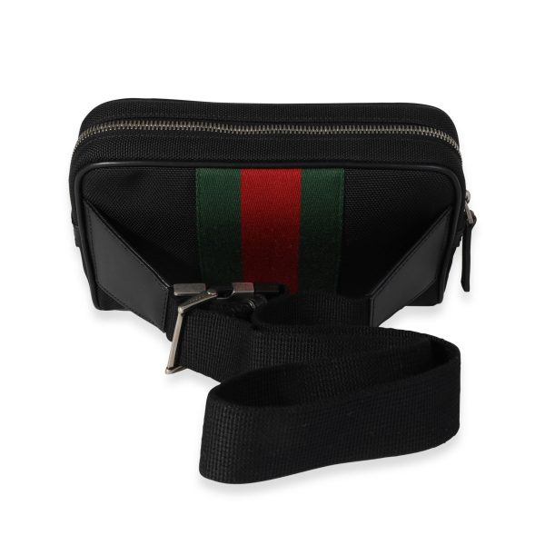 118714 pv e77359e8 da7a 4154 858f 86aef75e208a Gucci Black Techno Web Belt Bag