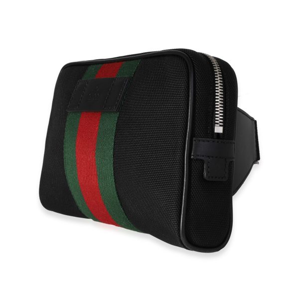 118714 sv ea9859bf 3aa7 4a45 bfbe 77095b0f3dcc Gucci Black Techno Web Belt Bag