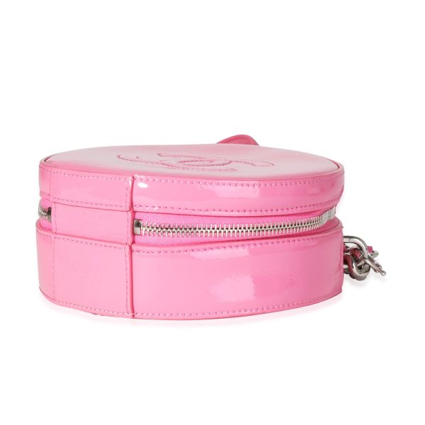 118741 box Chanel Pink Patent Leather Round As Earth Crossbody