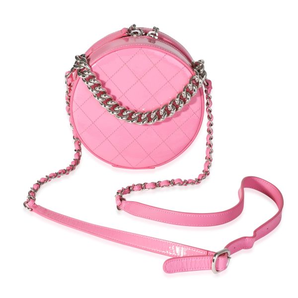 118741 pv Chanel Pink Patent Leather Round As Earth Crossbody