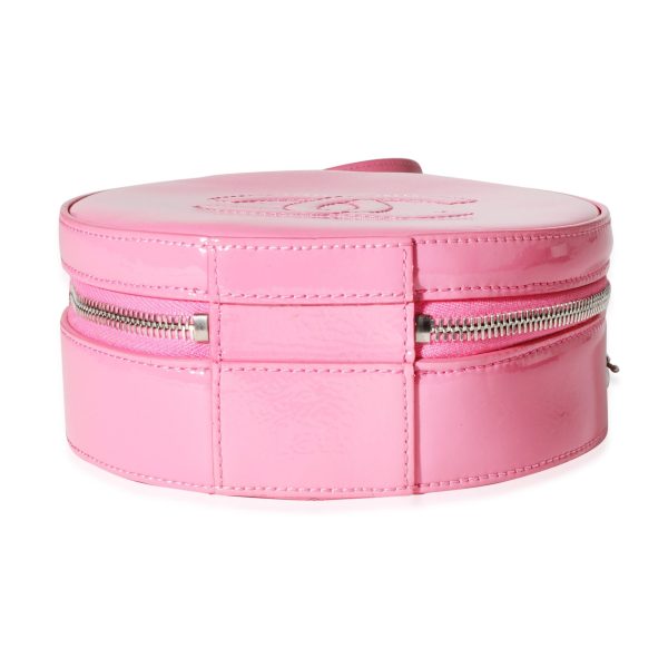 118741 stamp Chanel Pink Patent Leather Round As Earth Crossbody